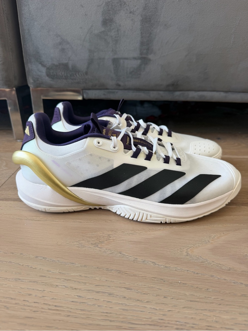 adidas adizero cybersonic 2 tennis men shoes sz 12 JQ5382 white purple